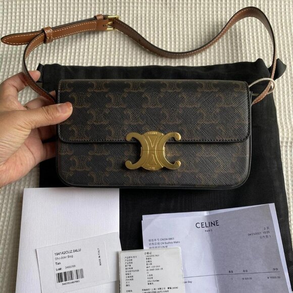 Celine Triomphe Canvas Claude East-West Shoulder Bag